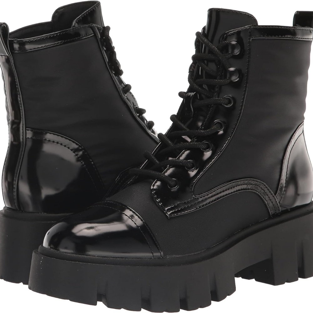 NINE WEST Women's Obri2 Black Patent Ankle Boot Size 11